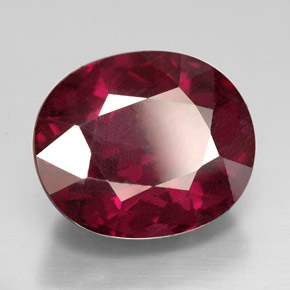 10.37 ct Red Rhodolite Garnet Stone, Natural Rhodolite Garnet in Oval Facet Shape for Sale