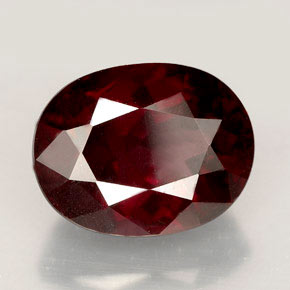 6.97 ct Red Rhodolite Garnet Stone, Natural Rhodolite Garnet in Oval Facet Shape for Sale