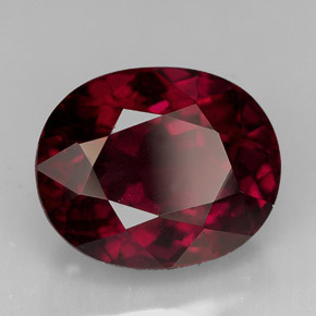11.60 ct Red Rhodolite Garnet Stone, Natural Rhodolite Garnet in Oval Facet Shape for Sale