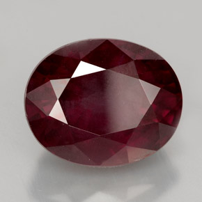 11.47 ct Red Rhodolite Garnet Stone, Natural Rhodolite Garnet in Oval Facet Shape for Sale