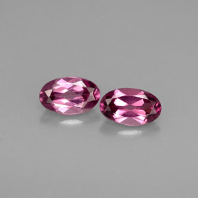 0.57 ct Pink Rhodolite Garnet Gemstone, Rhodolite Garnet Gem in Oval Facet Shape for Sale.
