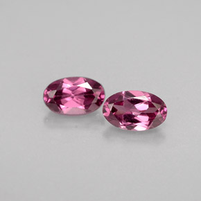 0.65 ct Pink Rhodolite Garnet Gemstone, Rhodolite Garnet Gem in Oval Facet Shape for Sale.