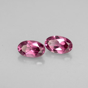0.65 ct Pink Rhodolite Garnet Stone, Natural Rhodolite Garnet in Oval Facet Shape for Sale