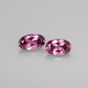 0.58 ct Pink Rhodolite Garnet Gemstone, Rhodolite Garnet Gem in Oval Facet Shape for Sale.