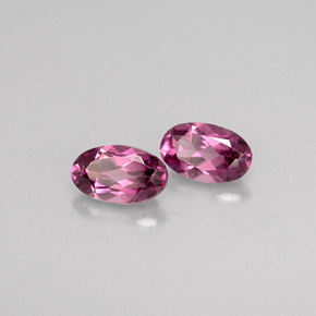 0.58 ct Pink Rhodolite Garnet Stone, Natural Rhodolite Garnet in Oval Facet Shape for Sale