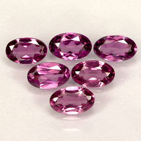 1.64 ct Pink Rhodolite Garnet Gemstone, Rhodolite Garnet Gem in Oval Facet Shape for Sale.