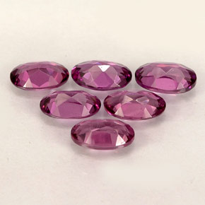 Rhodolite Garnet Gemstone in 4.9 x 3.1 mm Size for Sale, Rhodolite Garnet Stone in Deep Purplish Pink Color