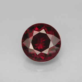 6.59 ct Red Rhodolite Garnet Gemstone, Rhodolite Garnet Gem in Round Facet Shape for Sale.