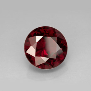 6.59 ct Red Rhodolite Garnet Stone, Natural Rhodolite Garnet in Round Facet Shape for Sale