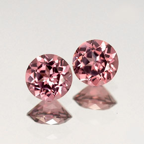 0.59 ct Pink Rhodolite Garnet Gemstone, Rhodolite Garnet Gem in Round Facet Shape for Sale.