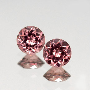 0.59 ct Pink Rhodolite Garnet Stone, Natural Rhodolite Garnet in Round Facet Shape for Sale