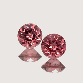 0.56 ct Pink Rhodolite Garnet Gemstone, Rhodolite Garnet Gem in Round Facet Shape for Sale.