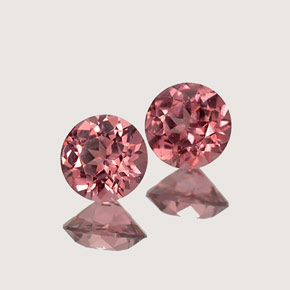 0.56 ct Pink Rhodolite Garnet Stone, Natural Rhodolite Garnet in Round Facet Shape for Sale