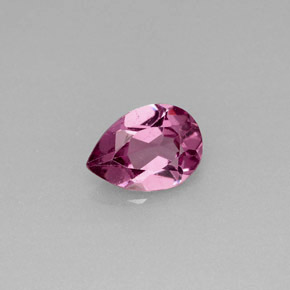 0.69 ct Violet Rhodolite Garnet Gemstone, Rhodolite Garnet Gem in Pear Facet Shape for Sale.