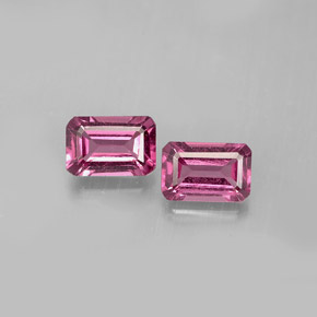 1.46 ct Pink Rhodolite Garnet Gemstone, Rhodolite Garnet Gem in Octagon Facet Shape for Sale.
