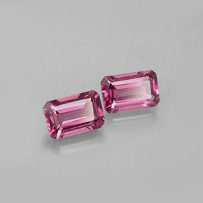 1.46 ct Pink Rhodolite Garnet Stone, Natural Rhodolite Garnet in Octagon Facet Shape for Sale