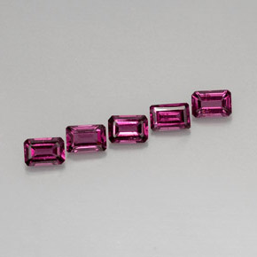 3.84 ct Pink Rhodolite Garnet Stone, Natural Rhodolite Garnet in Octagon Facet Shape for Sale
