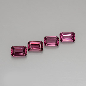 2.43 ct Pink Rhodolite Garnet Stone, Natural Rhodolite Garnet in Octagon Facet Shape for Sale