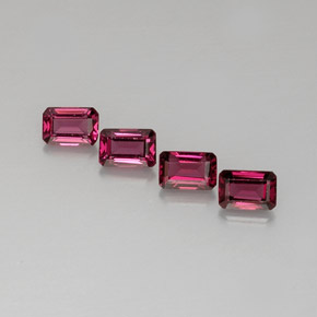 3.35 ct Pink Rhodolite Garnet Gemstone, Rhodolite Garnet Gem in Octagon Facet Shape for Sale.