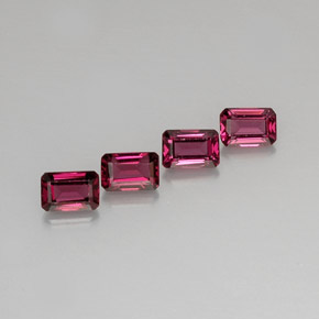 3.35 ct Pink Rhodolite Garnet Stone, Natural Rhodolite Garnet in Octagon Facet Shape for Sale