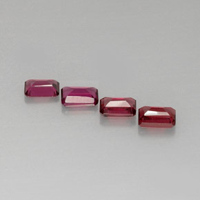 Rhodolite Garnet Gemstones in 6 x 4 mm (calibrated) Size for Sale, Rhodolite Garnet Stones in Purplish Pink Color