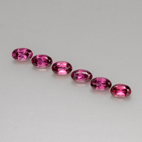1.87 ct Red Rhodolite Garnet Gemstone, Rhodolite Garnet Gem in Oval Facet Shape for Sale.