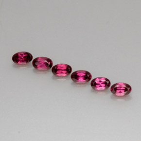 2.00 ct Red Rhodolite Garnet Gemstone, Rhodolite Garnet Gem in Oval Facet Shape for Sale.