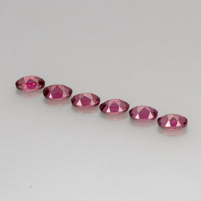 Rhodolite Garnet Gemstone in 4.9 x 3.2 mm Size for Sale, Rhodolite Garnet Stone in Purple Red Color
