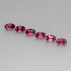 1.99 ct Red Rhodolite Garnet Gemstone, Rhodolite Garnet Gem in Oval Facet Shape for Sale.