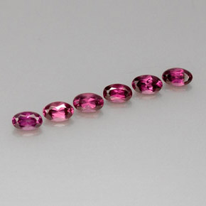 1.99 ct Red Rhodolite Garnet Stone, Natural Rhodolite Garnet in Oval Facet Shape for Sale