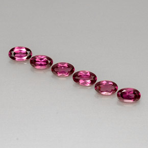 1.67 ct Red Rhodolite Garnet Gemstone, Rhodolite Garnet Gem in Oval Facet Shape for Sale.