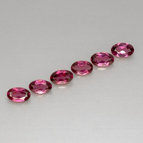 1.65 ct Red Rhodolite Garnet Stone, Natural Rhodolite Garnet in Oval Facet Shape for Sale