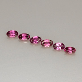 1.68 ct Red Rhodolite Garnet Gemstone, Rhodolite Garnet Gem in Oval Facet Shape for Sale.