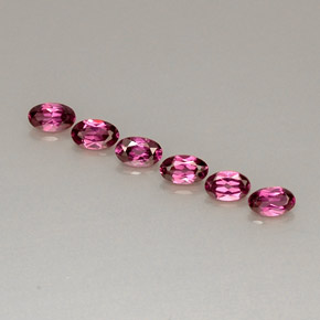1.76 ct Red Rhodolite Garnet Gemstone, Rhodolite Garnet Gem in Oval Facet Shape for Sale.