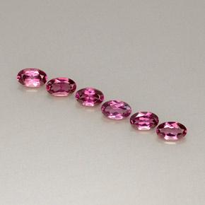1.65 ct Red Rhodolite Garnet Gemstone, Rhodolite Garnet Gem in Oval Facet Shape for Sale.