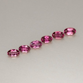 1.65 ct Red Rhodolite Garnet Stone, Natural Rhodolite Garnet in Oval Facet Shape for Sale