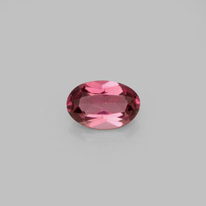 0.60 ct Red Rhodolite Garnet Gemstone, Rhodolite Garnet Gem in Oval Facet Shape for Sale.