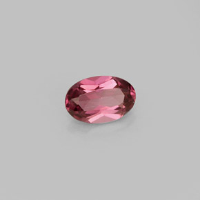 0.60 ct Red Rhodolite Garnet Stone, Natural Rhodolite Garnet in Oval Facet Shape for Sale