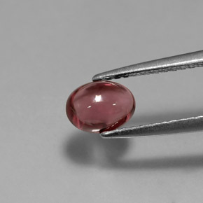 1.11 ct Red Rhodolite Garnet Gemstone, Rhodolite Garnet Gem in Oval Cabochon Shape for Sale.