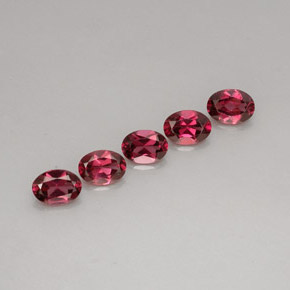 4.52 ct Red Rhodolite Garnet Stone, Natural Rhodolite Garnet in Oval Facet Shape for Sale