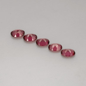 Rhodolite Garnet Gemstone in 7 x 5 mm (calibrated) Size for Sale, Rhodolite Garnet Stone in Raspberry Red Color