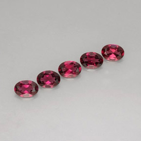 4.13 ct Red Rhodolite Garnet Stone, Natural Rhodolite Garnet in Oval Facet Shape for Sale