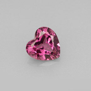 1.50 ct Pink Rhodolite Garnet Gemstone, Rhodolite Garnet Gem in Heart Facet Shape for Sale.
