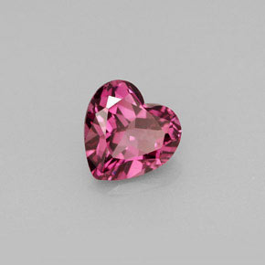 1.50 ct Pink Rhodolite Garnet Stone, Natural Rhodolite Garnet in Heart Facet Shape for Sale