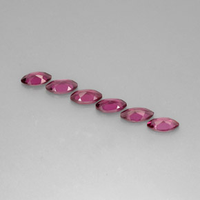 Rhodolite Garnet Gemstone in 7.8 x 4.2 mm Size for Sale, Rhodolite Garnet Stone in Pinkish Purple Color