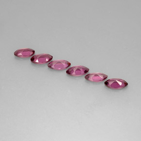 Rhodolite Garnet Gemstone in 7.2 x 3.8 mm Size for Sale, Rhodolite Garnet Stone in Pinkish Purple Color