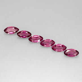 3.65 ct Purple Rhodolite Garnet Gemstone, Rhodolite Garnet Gem in Marquise Facet Shape for Sale.