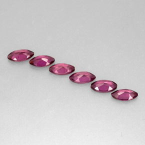 Rhodolite Garnet Gemstone in 8 x 4 mm (calibrated) Size for Sale, Rhodolite Garnet Stone in Pinkish Purple Color