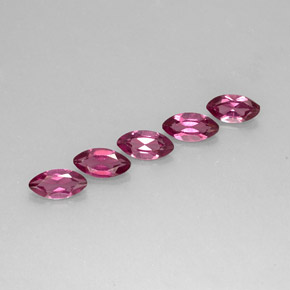 3.23 ct Purple Rhodolite Garnet Stone, Natural Rhodolite Garnet in Marquise Facet Shape for Sale