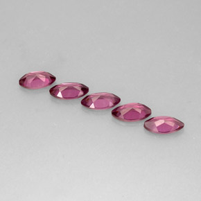 Rhodolite Garnet Gemstone in 8 x 4 mm (calibrated) Size for Sale, Rhodolite Garnet Stone in Pinkish Purple Color